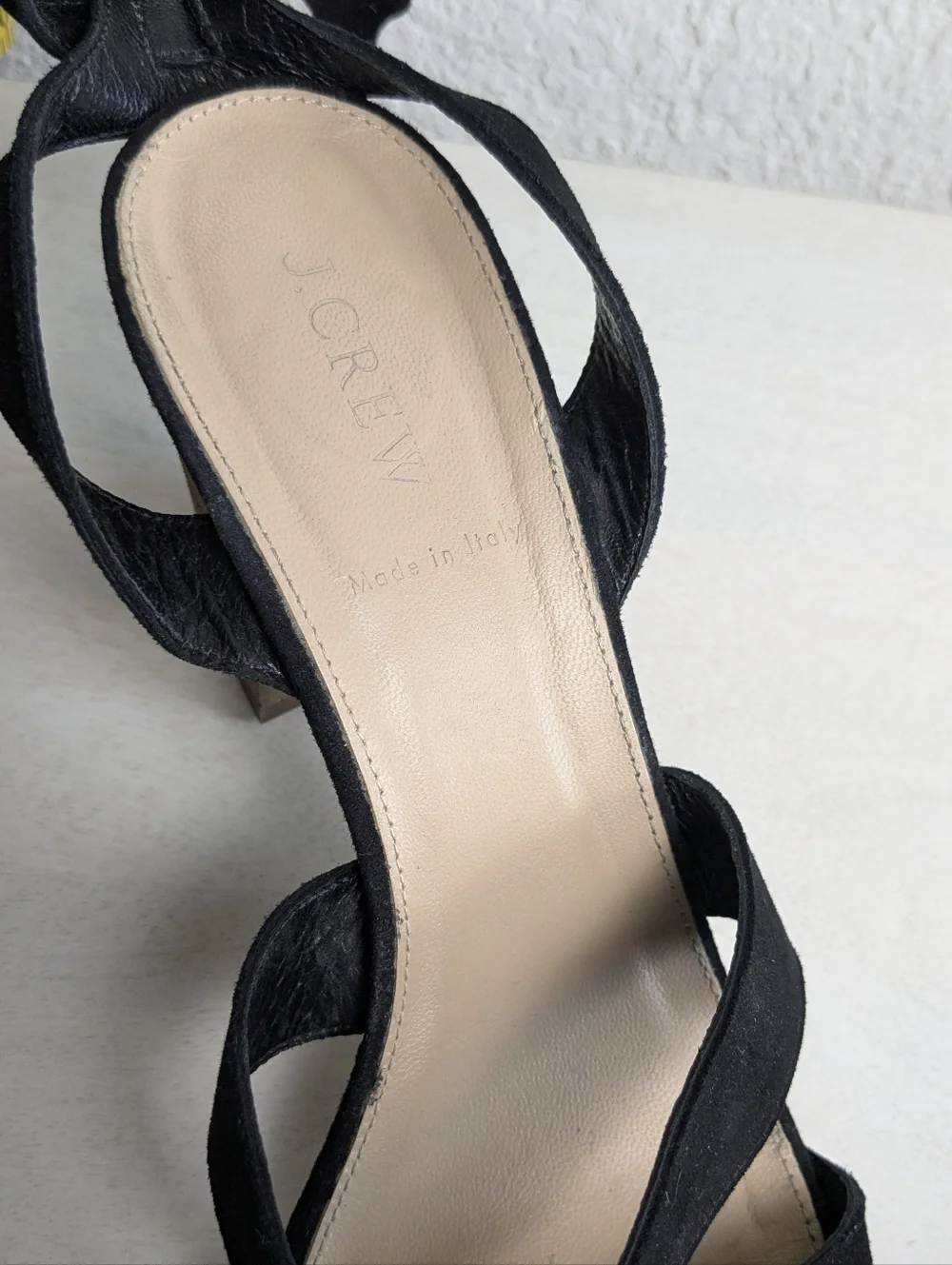 J. Crew Suede Sandal Heels Size 11 Stacked Wood Heel 3.5